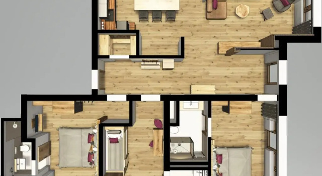 Апартаменты с 3 комнатами Maximilian Appartements