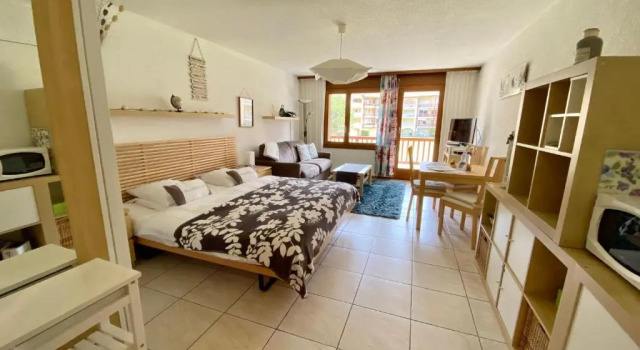 Студия с балконом Studios & Appartements famille - Saillon Evasion