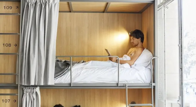 Кровать в общем номере Franca City Hostel