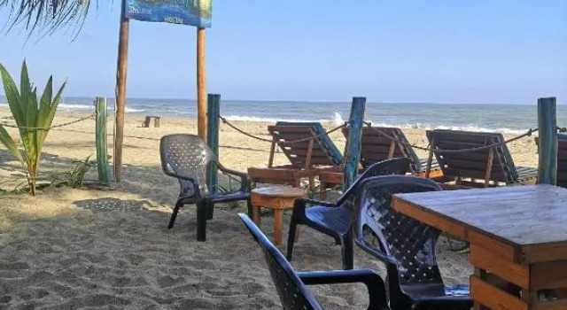 Кровать в общем номере Palmarío Beach House
