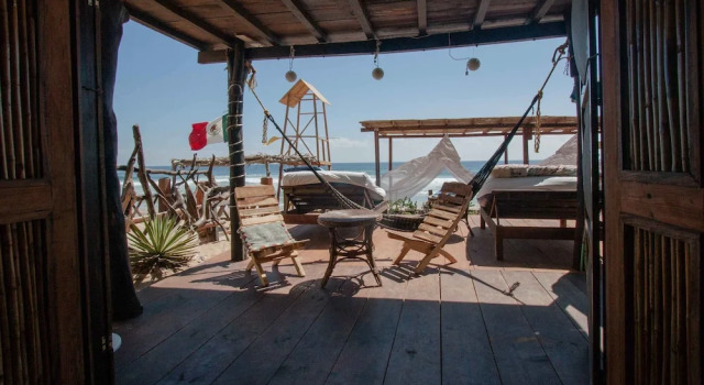 Standardowy dwuosobowy pokój z widokiem na morze Buda Mar Zipolite