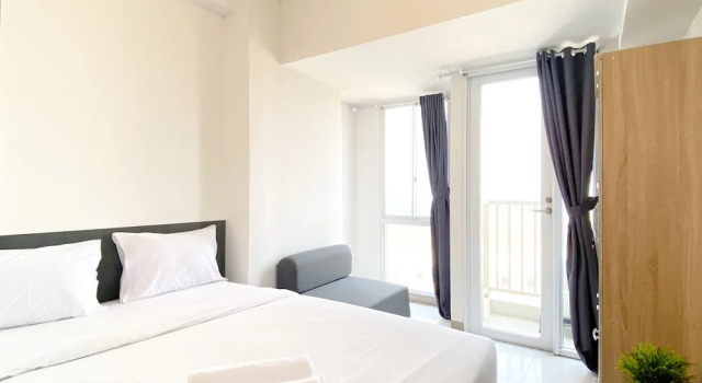Студия Furnished Studio For 3 Pax With Sofa Bed At Tokyo Riverside Pik 2 Apartment