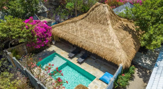 Villa Matahari - Cute 1 bdr villa with private pool, Book Villa Gili Meno 