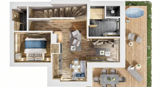 Студия Deluxe MONDI Chalets am Grundlsee