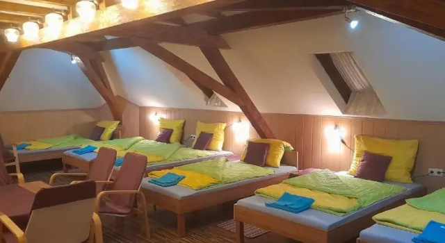 Кровать в общем номере Hotel "Alte Schule" Trogen