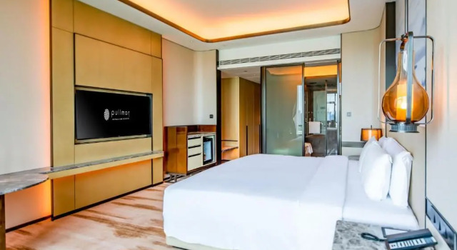 Superior- dobbelt værelse med søudsigt Pullman Suzhou Taicang