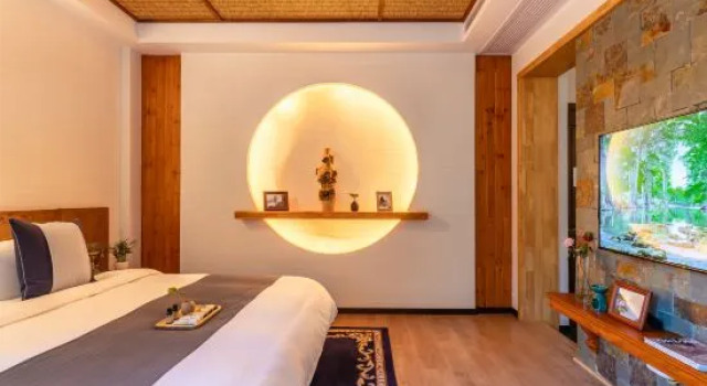 Двухместный люкс с видом на горы Banmutang Hostel South Gate of Huangshan Scenic Area