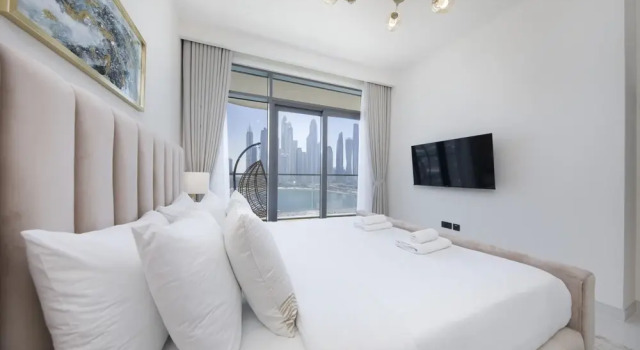 2BR Emaar Beachfront Full Sea Skyline Views, Забронировать Апартаменты/квартира Апартаменты Эмирата Дубая, рядом с Международный яхт-клуб Дубая, Апартаменты/квартира
