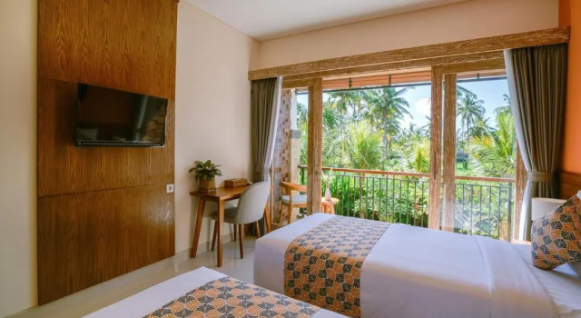 Двухместный номер Deluxe с видом на бассейн Kahayana Suites Ubud