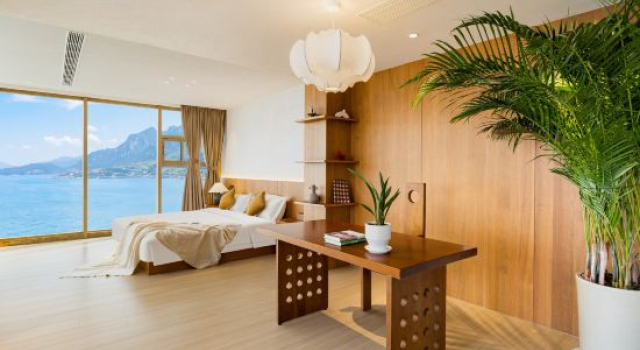 Люкс с красивым видом из окна Qingdao Momer Cliff Ocean View Villas