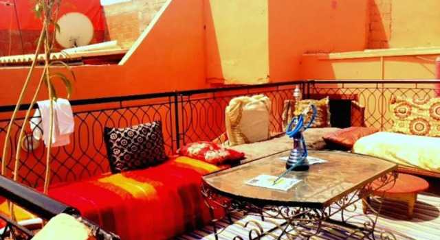 Кровать в общем номере Hostel Marrakech Rouge