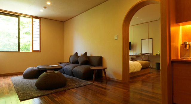 Двухместный номер Deluxe Niseko Konbu Onsen Tsuruga Moku-no-sho