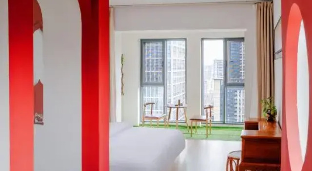 Люкс Wutong Wangu Homestay (Science and Technology University Xinxinying Campus Colorful Gate)