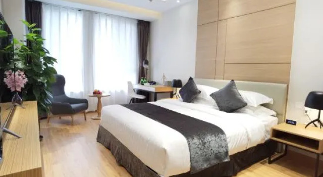 Люкс Deluxe с 2 комнатами с видом на реку Tianjin Juchuan Yuansheng Hotel&Serviced Apartment