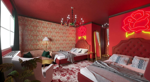 Четырёхместный номер Standard с видом на озеро Great Gatsby Motel Inn