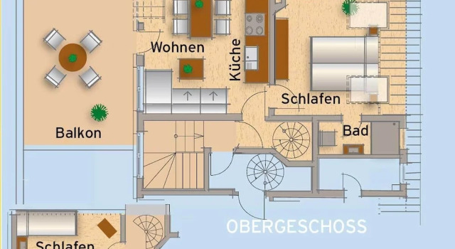 Апартаменты с балконом и с видом на море Winkelschiffchen II mit Sauna