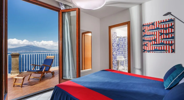 Двухместный номер Deluxe с балконом и с видом на море Hotel Torre Barbara