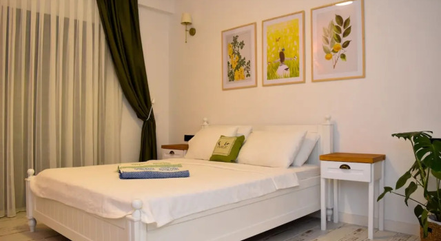 Двухместный номер Deluxe с балконом и с видом на море Maslin Otel