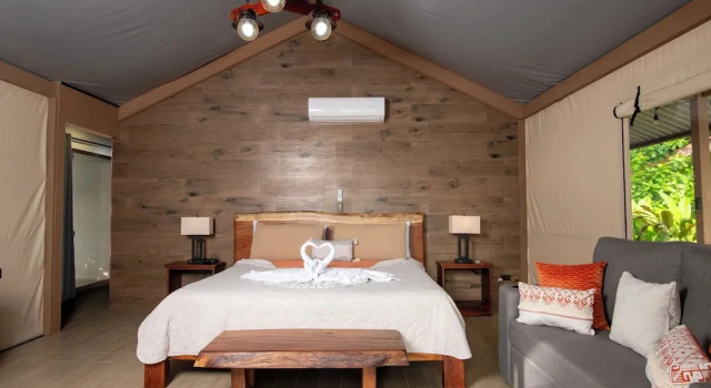 Тент с балконом и с видом на горы Valverde Tortuguero Lodge