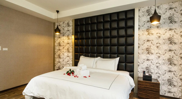 Bett im Wohnheim Dapu-hotel