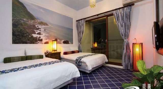 Четырёхместный номер Standard с балконом Beautiful Yilan Resort