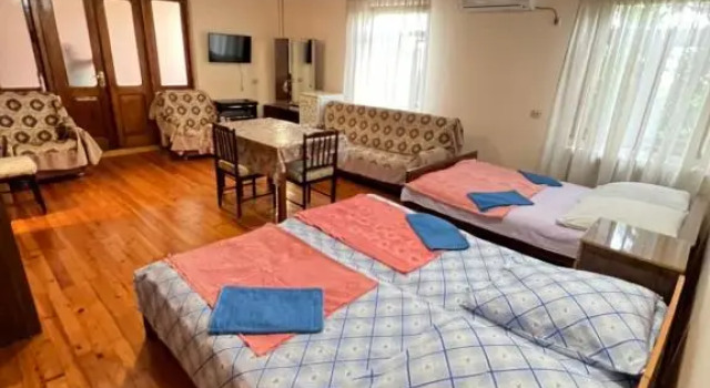 Четырёхместный номер Luxury с балконом и с красивым видом из окна Guest House on Sosnovaya
