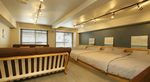 Апартаменты c 1 комнатой с балконом Guest House Osaka Tsukamoto