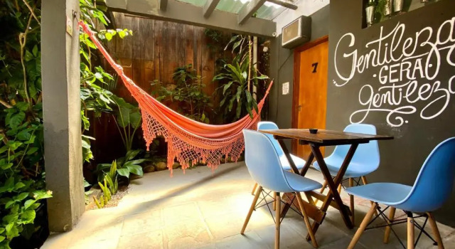 Кровать в общем номере A Coroa Hostel & Pousada