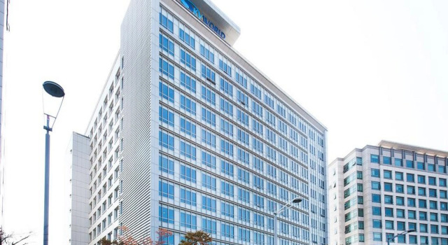 Кровать в общем номере Hotel Hu Incheon Airport