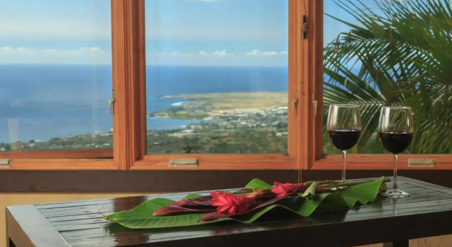 Люкс с видом на океан Holualoa Inn