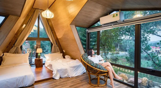 Семейный номер Standard Дуплекс с панорамным видом Khách xá Bái Đính - Bai Dinh Guest House