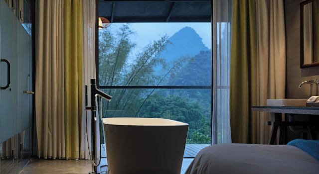 Двухместный номер Standard с видом на окрестности Qixin Jiuyin Inn Yangshuo