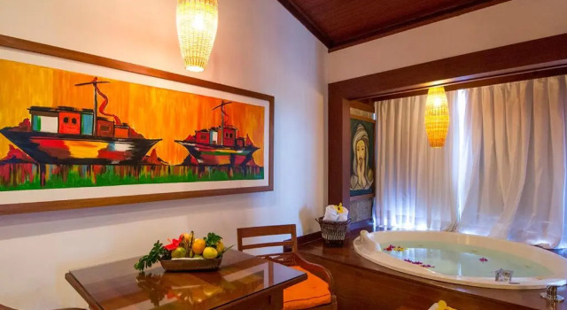 Трёхместный люкс с видом на море Hotel Sombra e Água Fresca