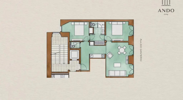 Апартаменты Deluxe с 2 комнатами Ando Living - Santa Justa 79 House