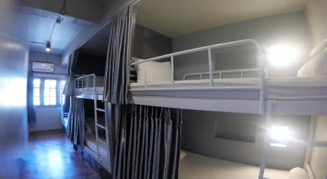 Кровать в общем номере The August Hostel
