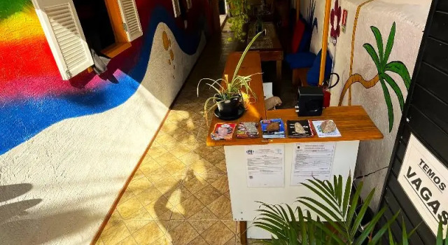 Кровать в общем номере Hostel casa da ana