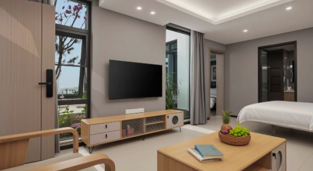 Семейный люкс c 1 комнатой с видом на сад Minyue Xiaozhu Designer Garden B&B (Gongchen Tower Branch) in Weishan Ancient City