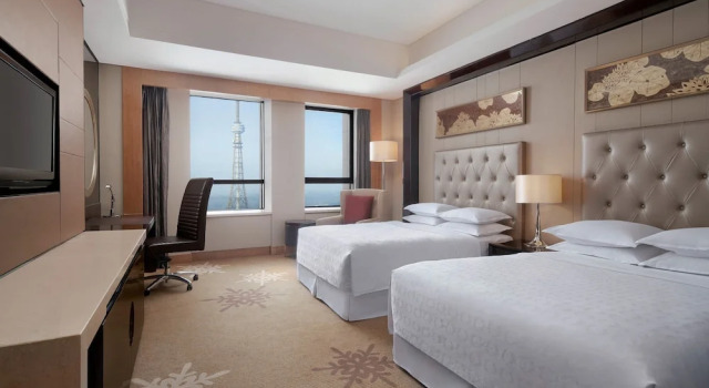 Standaard Tweepersoonskamer uitzicht op de stad Sheraton Daqing Hotel