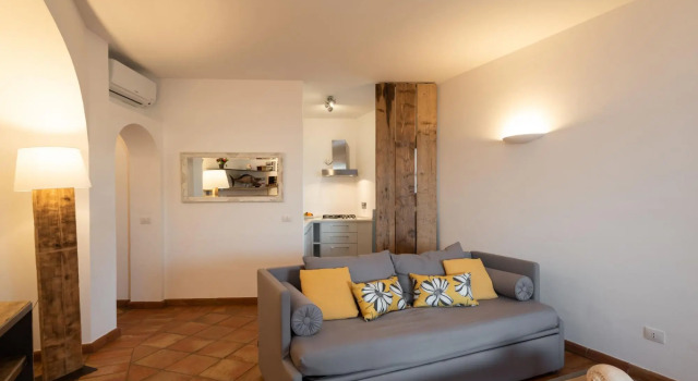 The property includes a double bedroom, a bathroom with a shower, large living room with sofa-bed (f-FIGAROLO1_PP