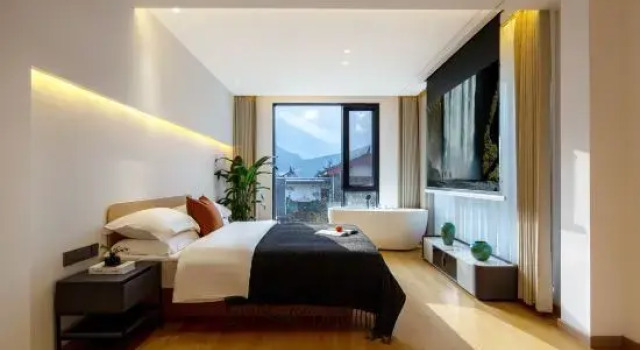 Двухместный семейный люкс с 2 комнатами с балконом Yueshi · Yunyue Holiday Villa Designer Luxury Resort Hotel (Sunshine on Golden Mountain View Store)