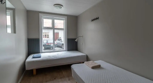 Кровать в общем номере Isafjordur Hostel