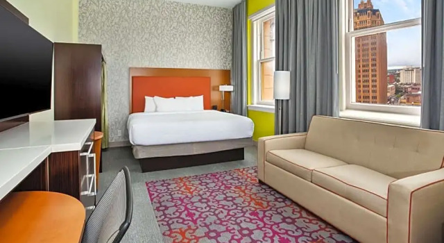 Двухместная студия Accessible Roll-In Shower Home2 Suites by Hilton San Antonio Downtown - Riverwalk, TX