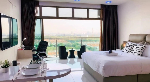 Austin Palazio 2-4pax SmartTV60inch 5min-IkeaJusco, Varaa Huoneisto Hotellit Johor pysäköinnillä, Pysäköinti