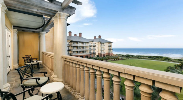 Люкс с балконом и с видом на океан The Sanctuary at Kiawah Island Golf Resort