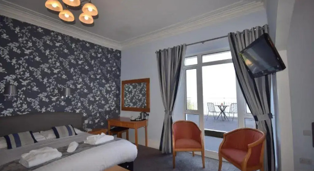Superior Kahden hengen huone parvekkeella merinäköala The Babbacombe Hotel