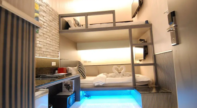 Кровать в общем номере Kenting 157 Boutique Hotel