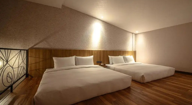 Четырёхместный номер Standard Дуплекс Yunoyado Onsen Hot Spring Hotel Deyang