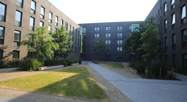 Кровать в общем номере с 6 комнатами University of Galway Apartments