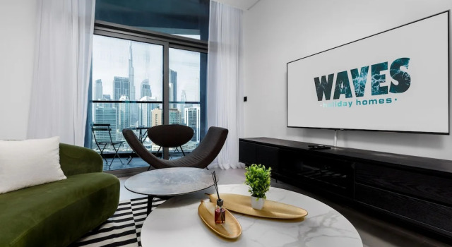 Waves - Urban Retreat Waterfront Elegance at 15 Northside, Забронировать Апартаменты/квартира Дубай Эмират Дубай, рядом с Дубайский аквариум