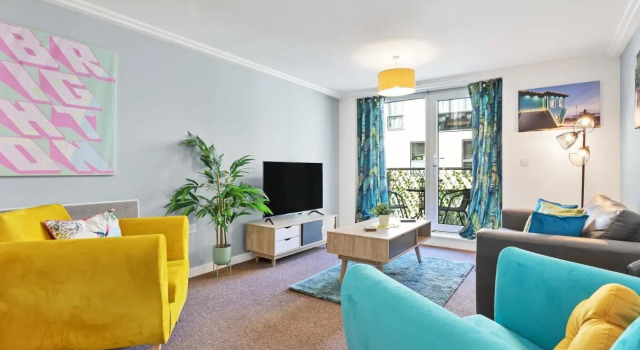 Central Garden View | Modern 2 Bedroom 2 bathroom Apartment | Balcony, Забронировать Апартаменты/квартира Апартаменты Исторического графства Суссекса, Апартаменты/квартира